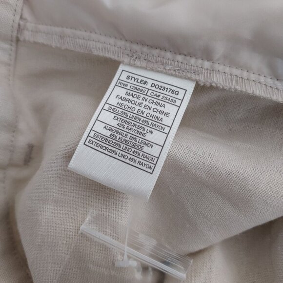 Steve Madden Linen Blend High Waist Pleated Wide Leg Tan Trousers Size XL NWOT - Picture 11 of 12